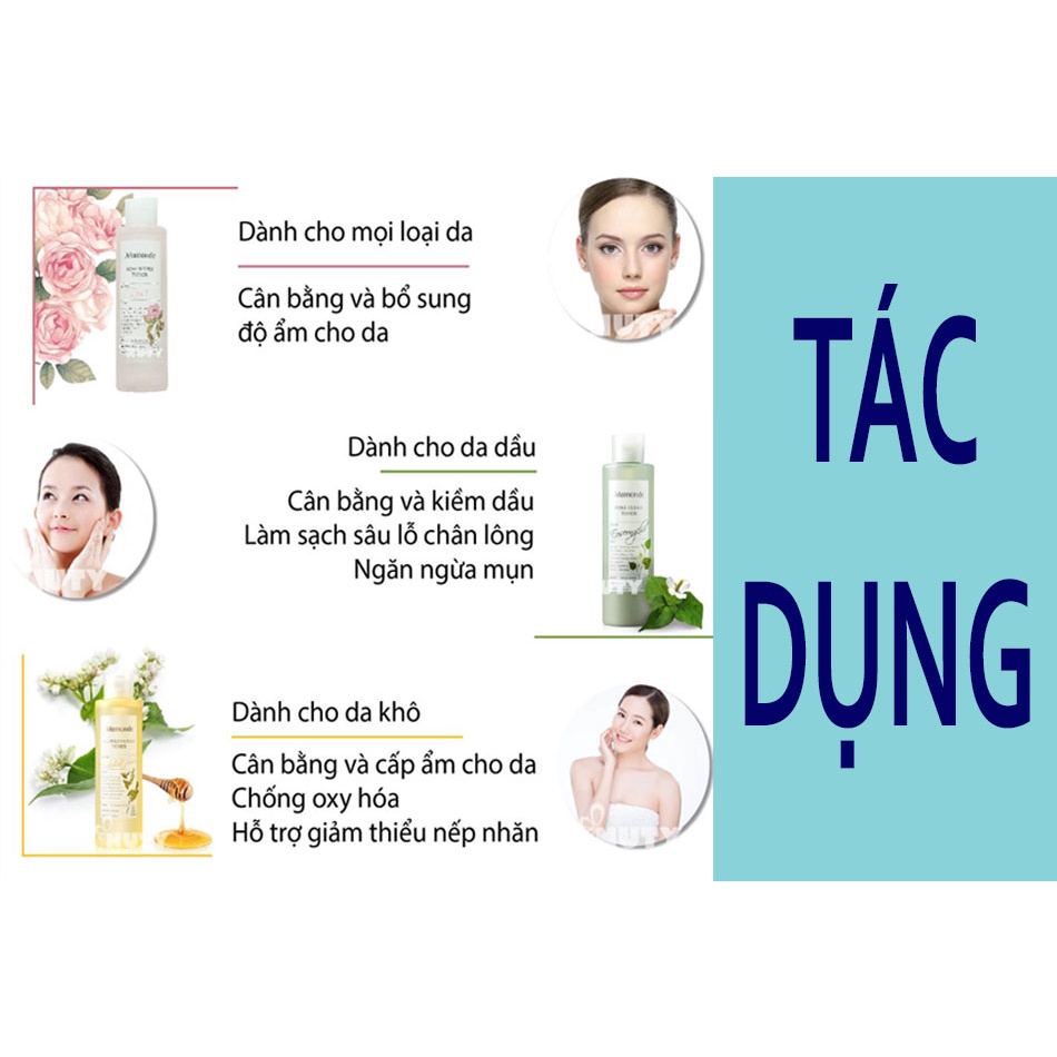 Nước cân bằng toner Mamonde kiềm dầu, dưỡng ẩm da 250ml