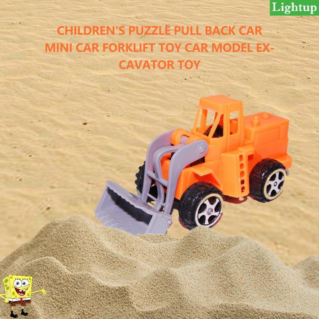 Xếp hình dành cho trẻ em Ô tô kéo xe ô tô mini xe nâng đồ chơi ô tô mô hình máy xúc Đồ chơi