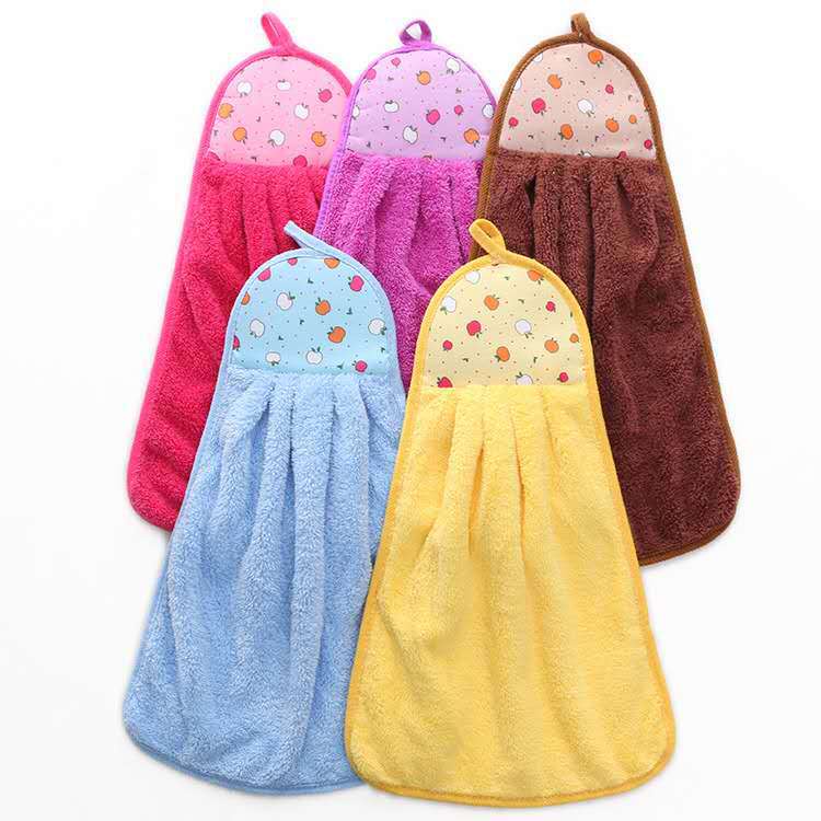 Khăn Lau Tay Mềm Mại Siêu Thấm Nhà Bếp Có Móc Treo Tiện Dụng