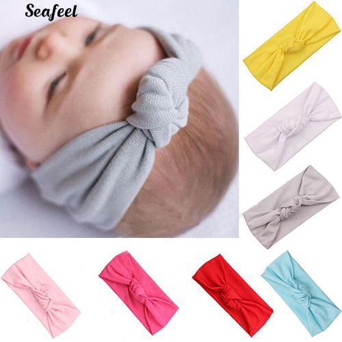 Băng Đô Turban Thắt Nút Thoải Mái Cho Bé Gái