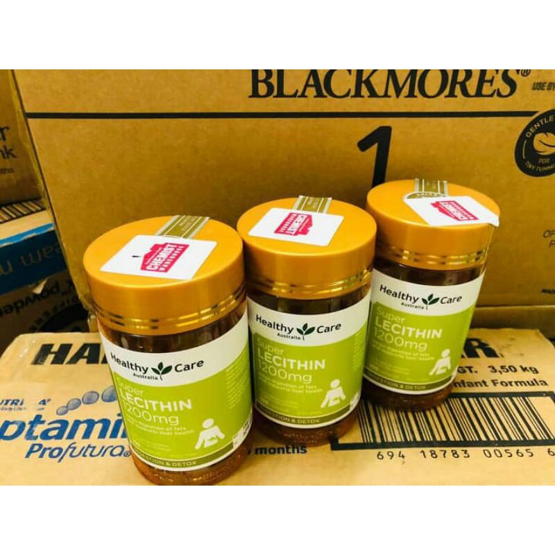 Mầm đậu nành Healthy Care Super Lecithin 1200mg lọ 100v của Úc | BigBuy360 - bigbuy360.vn