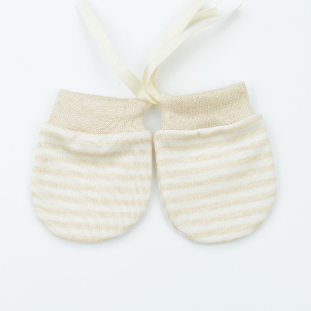 [MẪU MỚI] Bao tay cho bé sơ sinh cotton ORGIANIC cao cấp 100% không chất tẩy nhuộm an toàn cho bé có dây buộc
