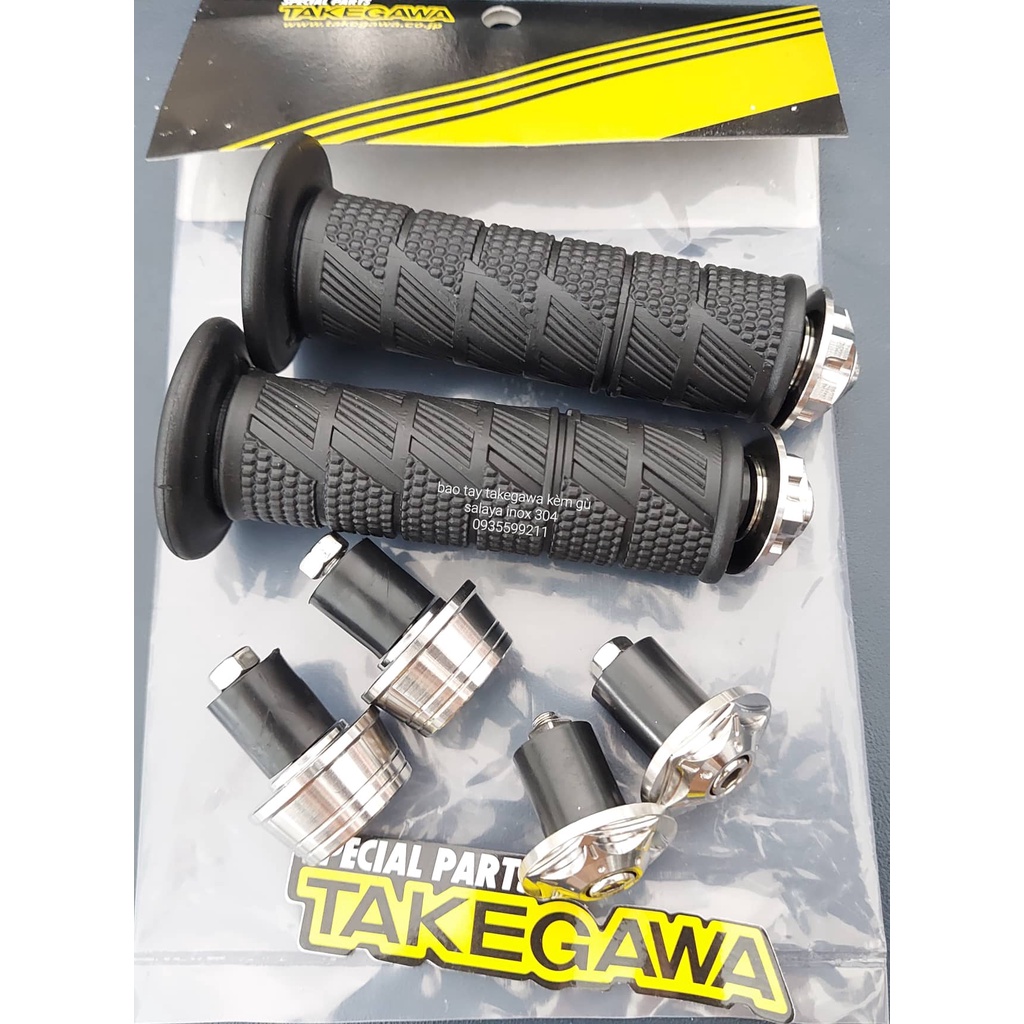 Bao Tay Takegawa Kèm Gù Salaya inox 304 Gắn Các Dòng Xe MÁY