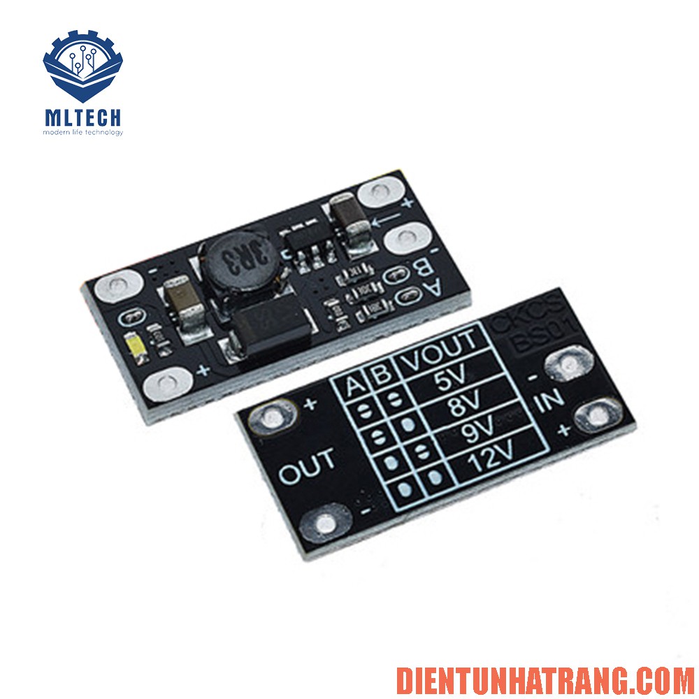 Module tăng áp cho Pin lithium từ 3.7V - 8V/9V/12V