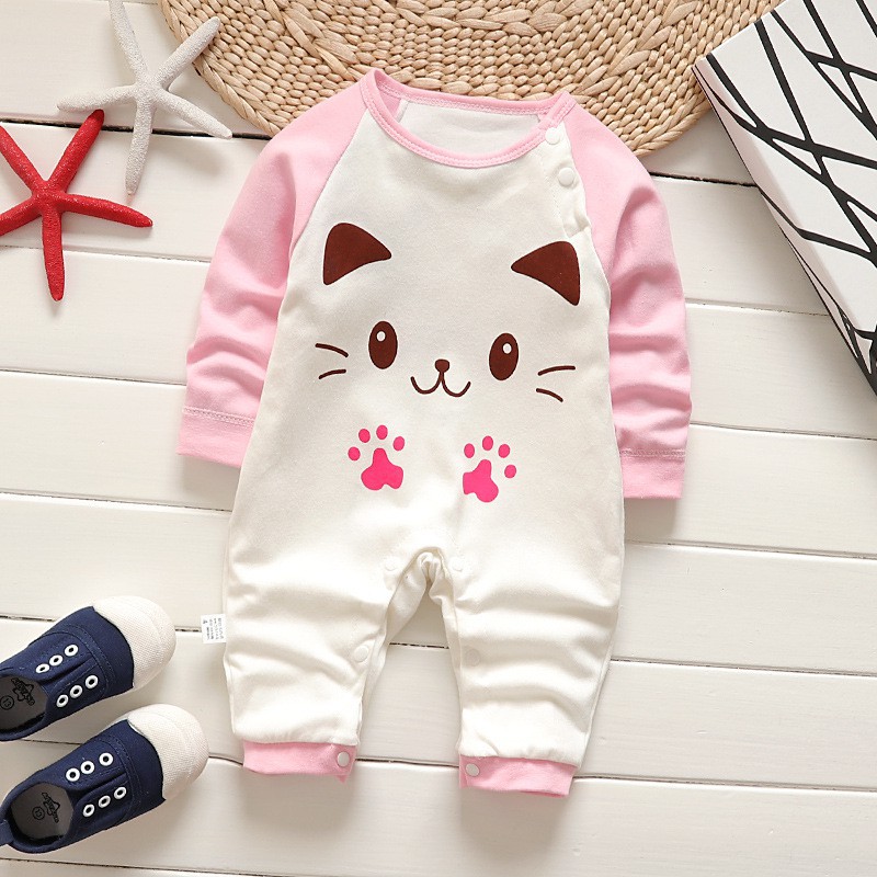 Bộ body liền thân dài tay cho bé chất cotton tự nhiên siêu mát hot quảng châu