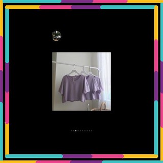 Áo thun croptop form rộng cổ tim