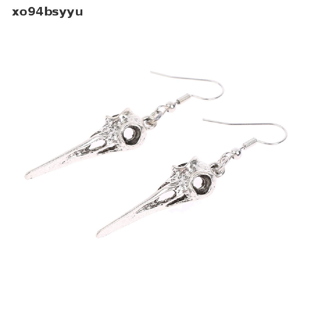 [xo94bsyyu] Bông Tai Hình Đầu Lâu Chim Phong Cách Gothic Làm Quà Tặng Phong Cách Punk