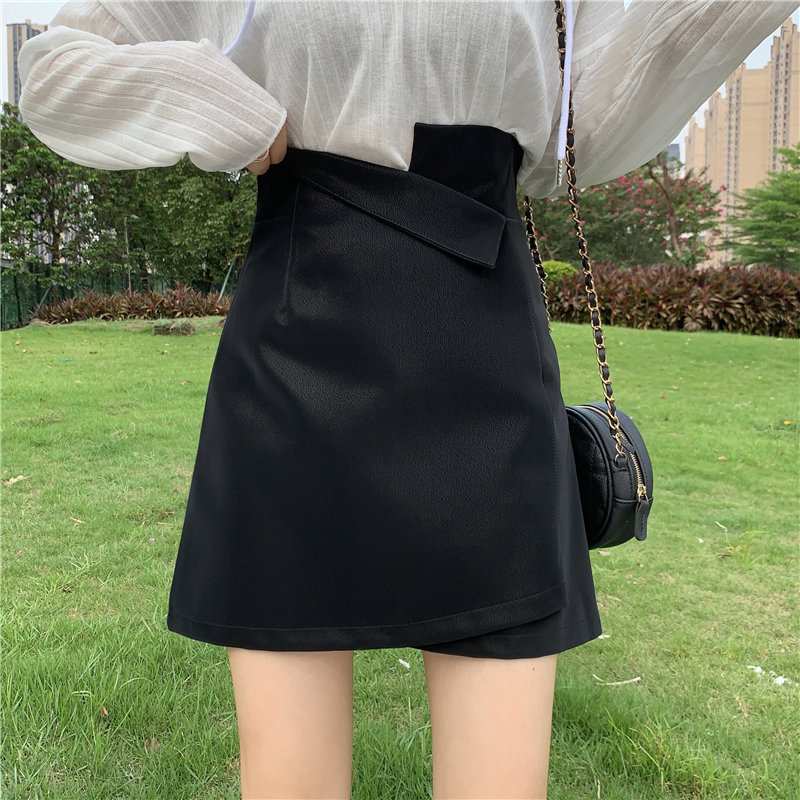 [Mã CBS0703B hoàn 10% tối đa 30K xu 200K] Chân váy da lưng cao phong cách Hàn Quốc cá tính cho nữ | BigBuy360 - bigbuy360.vn