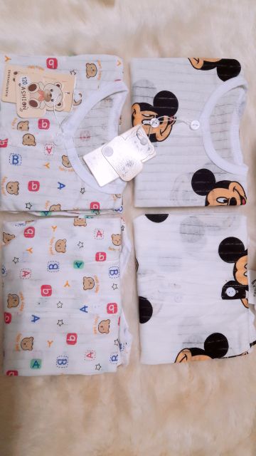 Bộ cộc cotton giấy Lee Lee Kids cho bé từ 0- 15 tháng