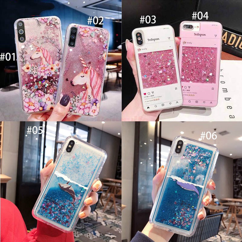Ốp điện thoại kim tuyến nước cho Samsung Galaxy J5 J7 Prime J7 2016 J4 J6 J4+ J6+ A8+ Plus J8 2018