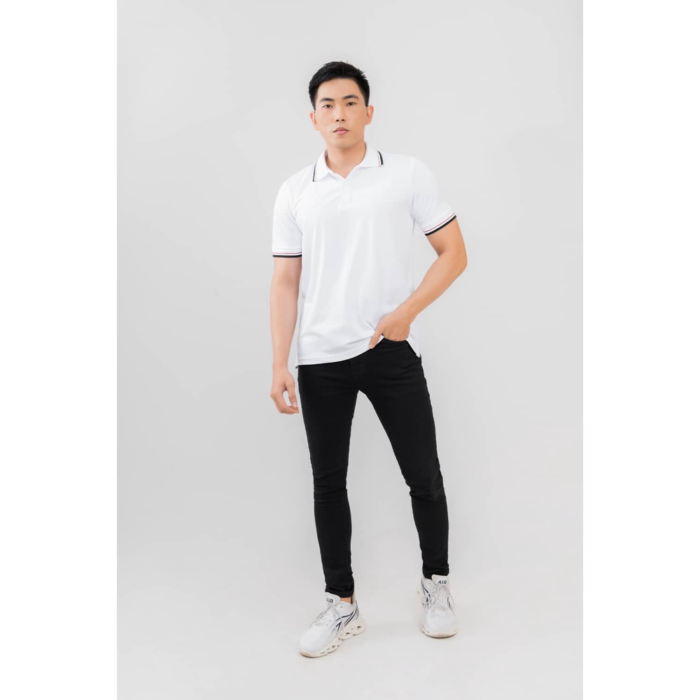 áo thun polo nam trơn chất vải cá sấu lacoste form rộng màu trắng, áo phông có cổ unisex hàng hiệu chính hãng otherstyle