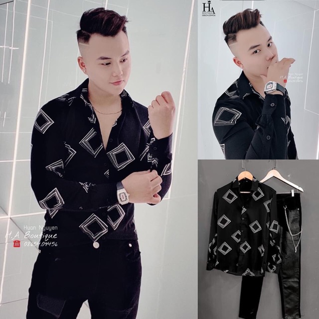 Sơ mi nam luxury chất lụa mềm mịn họa tiết cá tính - SM2092 nam_shop6666 | BigBuy360 - bigbuy360.vn