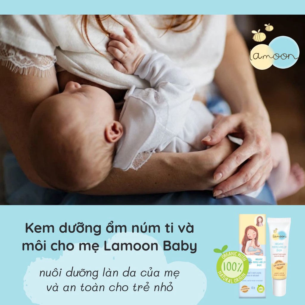 Kem dưỡng ẩm núm ti và môi cho mẹ Lamoon - 10g