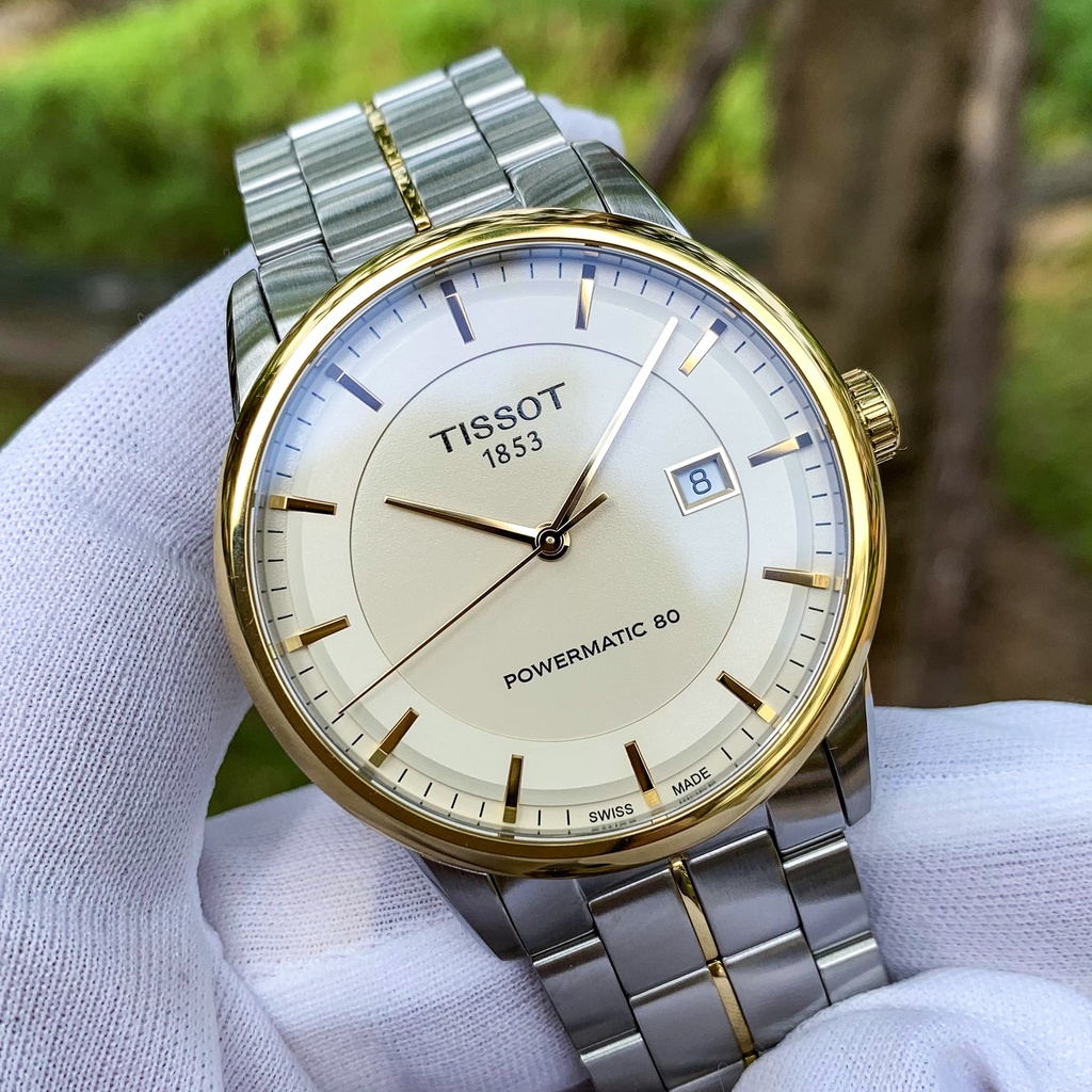 Đồng hồ nam Tissot Luxury Ivory Demi Gold – T086.407.22.261.00   Men's Watch - Automatic - Kính Sapphire [ Chính hãng ]