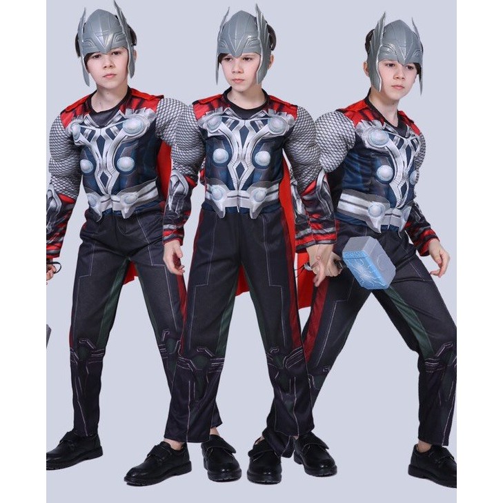Đồ siêu nhân kèm mặt nạ siêu nhân THOR Herokids