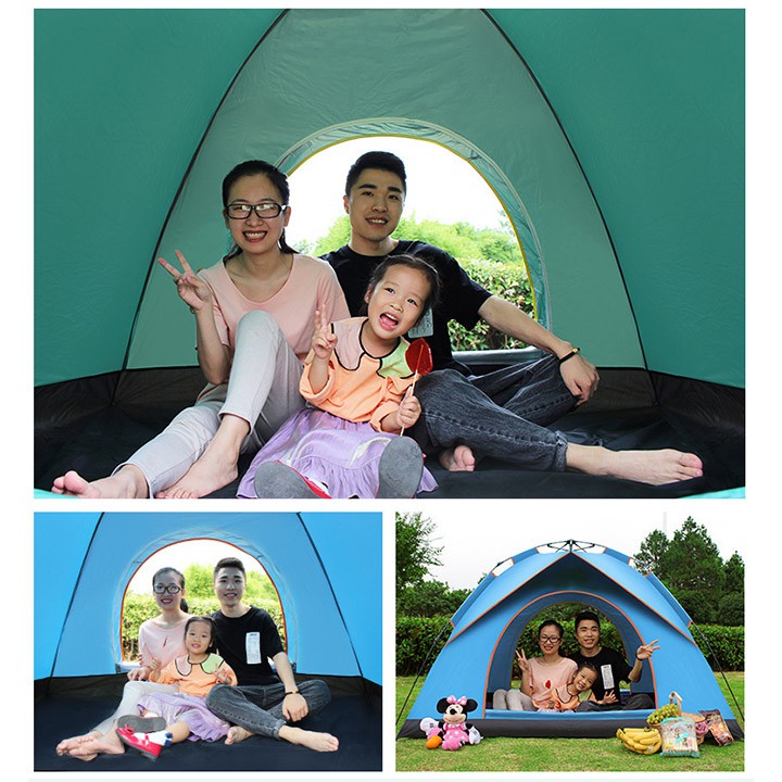 Lều liều picnic cắm trại dã ngoại du lịch đi phượt tự bung cỡ lớn size đủ cho 3-4 người (200*200*145cm suppercheap_store