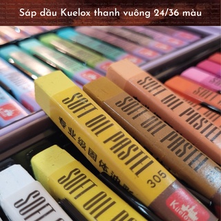 Màu sáp dầu kuelox thanh vuông 24/36 màu / sáp dầu hạng họa sỹ soft oil pastel