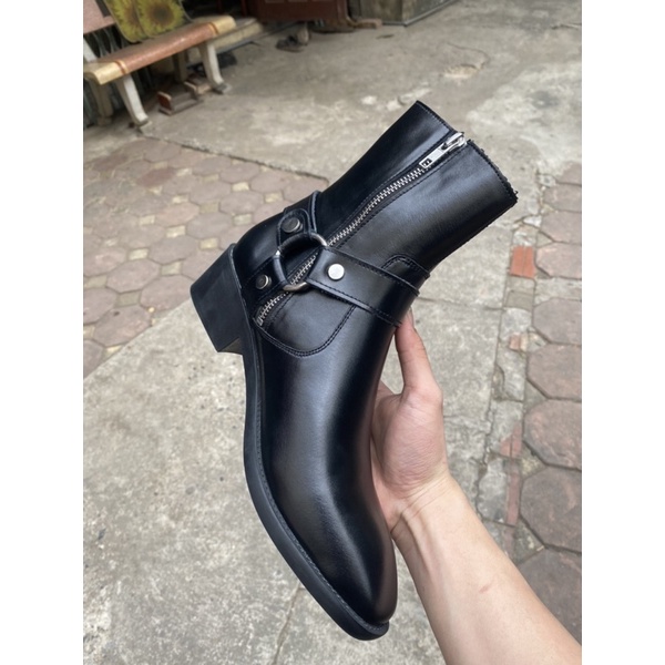 [ Đế cao ] Harness Boots Nam Classic, bốt cao cổ kéo khoá