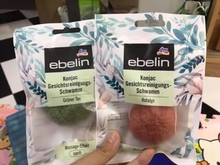 Miếng konjac rửa mặt hiệu Ebelin