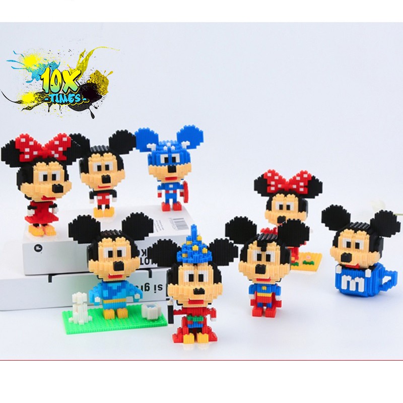 đồ chơi 3d chuột mickey, chuột minie siêu nhân disne mô hình lắp ghép quà tặng bé đồ chơi xếp hình