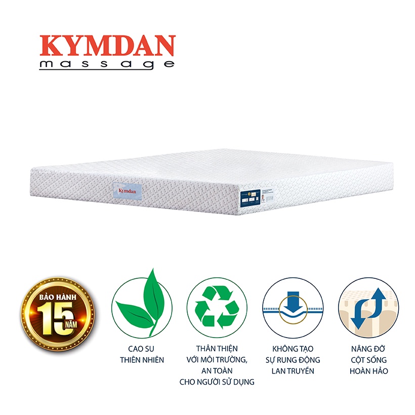 Nệm cao su thiên nhiên Kymdan Massage độ dày 16 / 21 cm