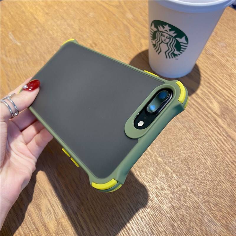 Ốp điện thoại mặt nhám màu trong suốt chống sốc dành cho iPhone 11 11 pro max xr xs max x 8 7 6 6s plus