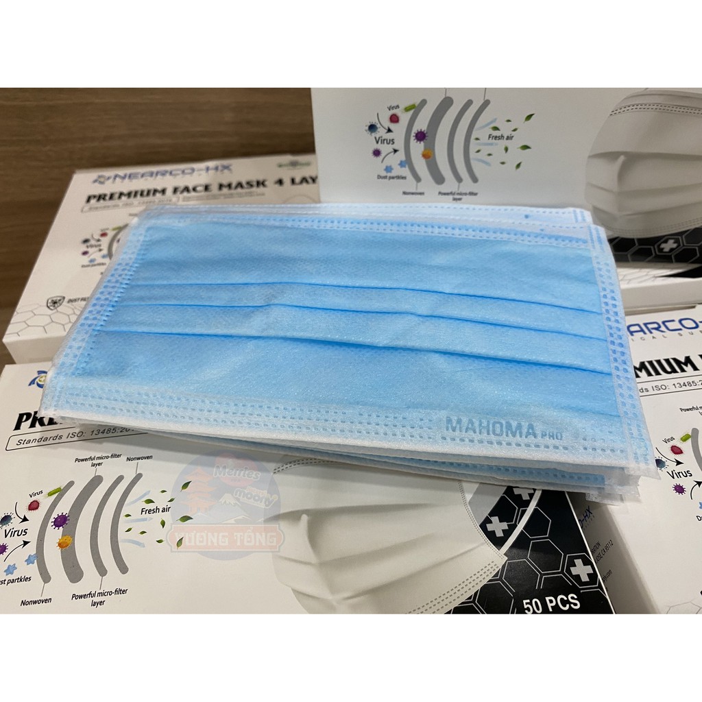 Khẩu trang 4 lớp xuất khẩu Nearco-HX MAHOMAPRO Hàng Công Ty Chính Hãng Hộp 50 Cái | BigBuy360 - bigbuy360.vn