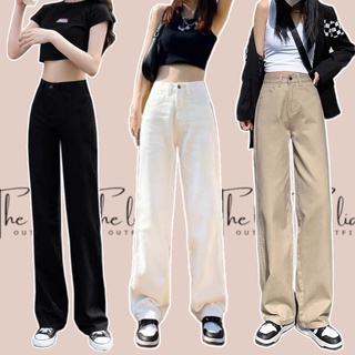 Quần Kaki trơn, Quần Baggy Nữ Jean Ống Suông Dài Rộng Trẻ Trung Năng Động