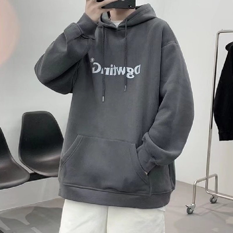 Áo hoodie Dáng Rộng In Chữ Phong Cách Hàn Quốc Thời Trang Mùa Đông Cho Nam [M-5XL]
