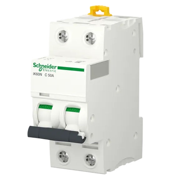 Cầu dao tự động Schneider A9K24250 MCB dòng cắt 6kA 2 pha 50A Acti9