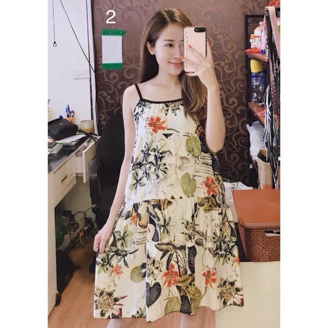 Váy lanh thổ cẩm Quảng Châu chất đẹp