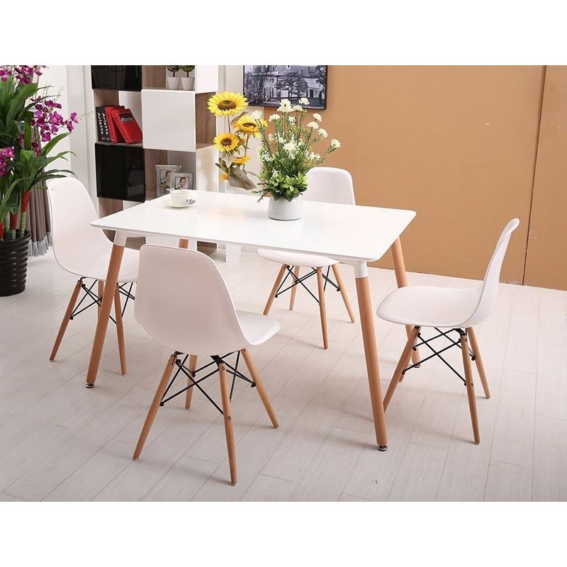 Bộ bàn ăn 4 ghế eames đơn giản_sang trọng