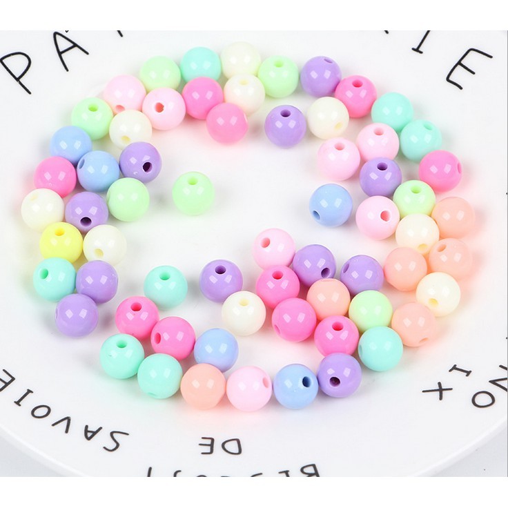 Hạt Xâu Làm Trang Sức Màu Sắc Tươi Sáng 6-14mm DIY