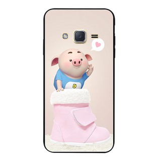 Ốp lưng silicone hình chú heo đáng yêu cho điện thoại Samsung Galaxy A3 A5 A7 A8 J1 Ace J2 J3 J5 J7 2015 2016