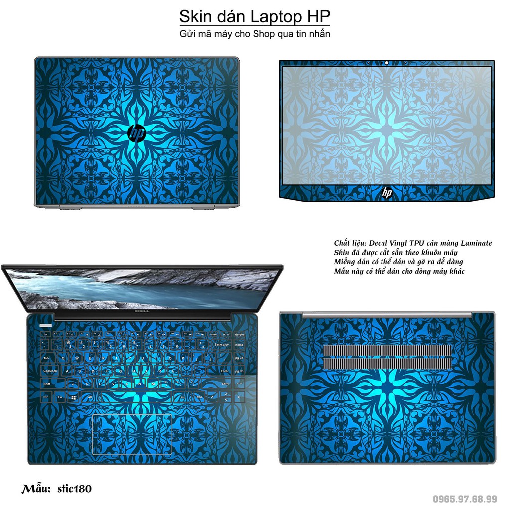 Skin dán Laptop HP in hình Hoa văn sticker _nhiều mẫu 30 (inbox mã máy cho Shop)