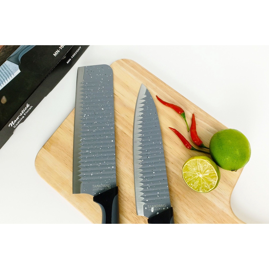 Bộ 2 dao GGOMI Hàn Quốc MK555 sắc bén, set 2 dao đa năng dành cho nhà bếp
