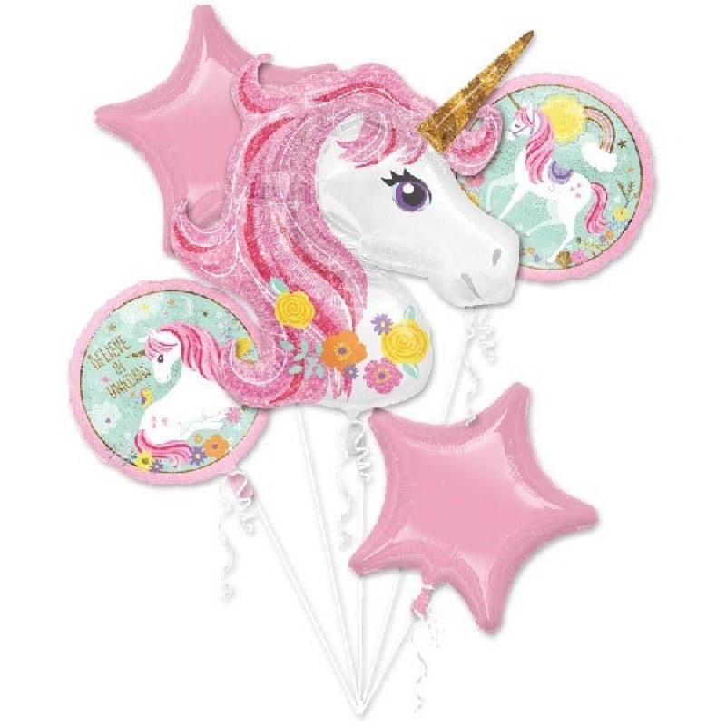 Kẹo nổ &amp; bong bóng Johny Bee Unicorn Party Balloon gói 8gr ( kì lân )