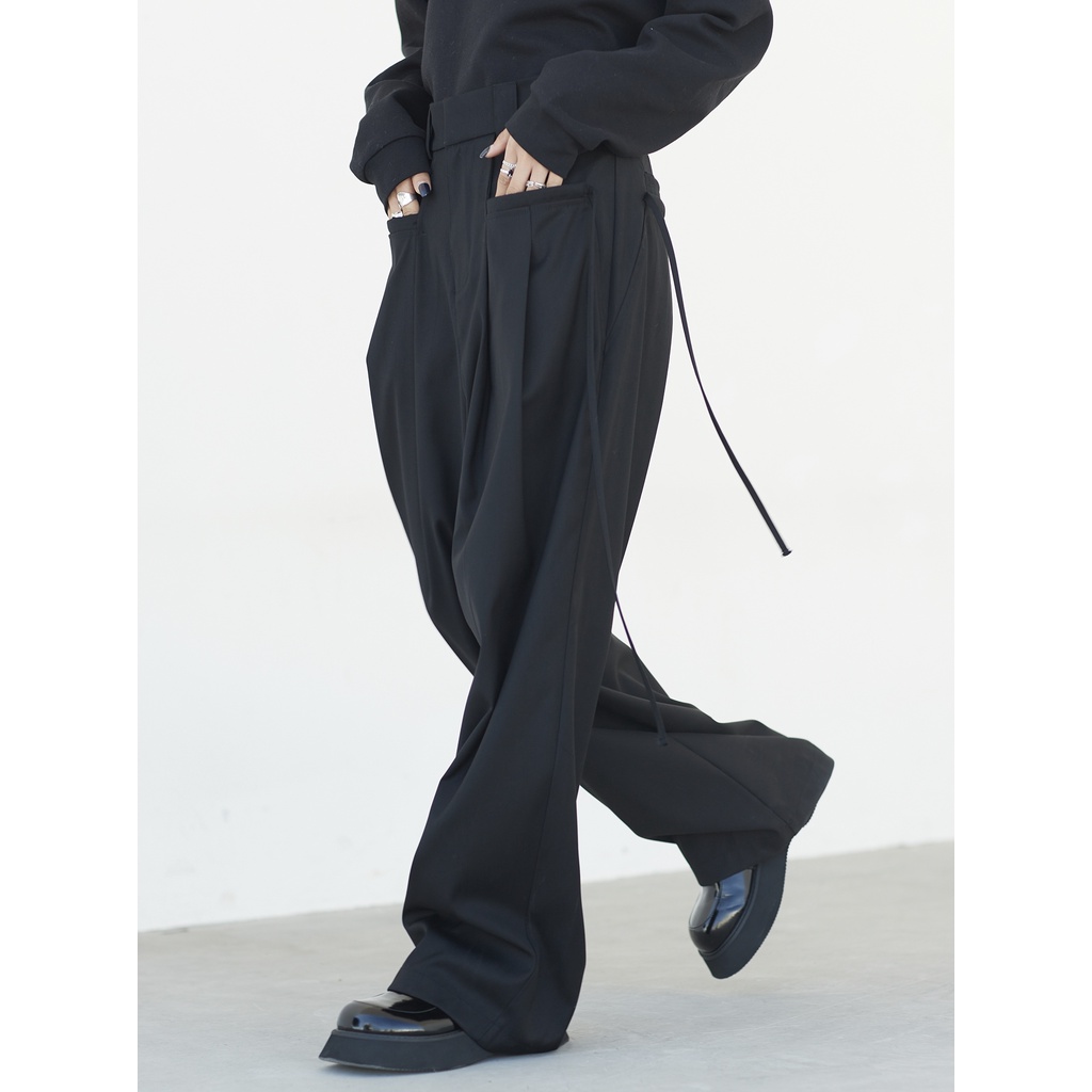 Quần dài ZHELIHANGFEI ống rộng thời trang mùa hè dành cho nữ