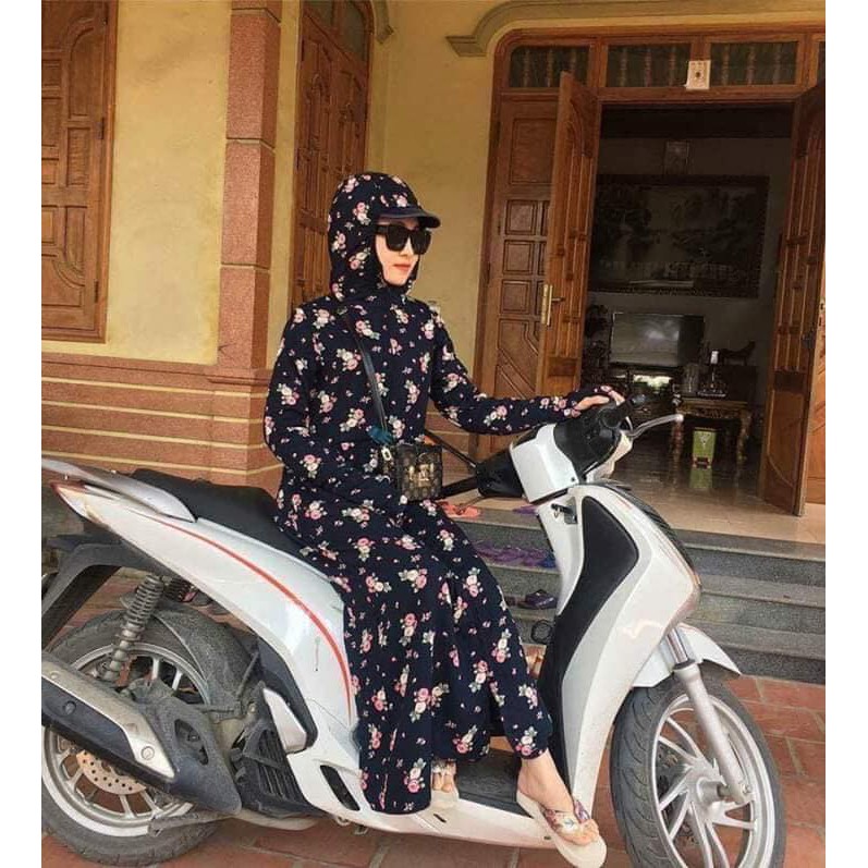 ÁO VÁY CHỐNG NẮNG CAO CẤP 3 LỚP DÀY, MÁT, VÃI MỊN CHÙM KÍN CHÂN | BigBuy360 - bigbuy360.vn