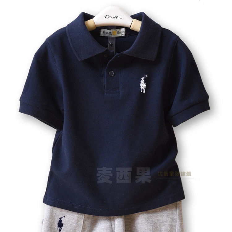 Áo Thun Polo Tay Ngắn Màu Sắc Đơn Giản Chất Liệu Cotton Mỏng Cao Cấp Thời Trang Cho Bé