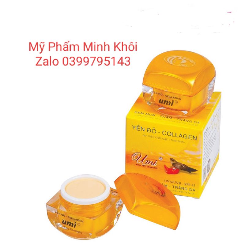 Kem Umi Yến Đỏ COLLAGEN Mụn Thâm Trắng Da