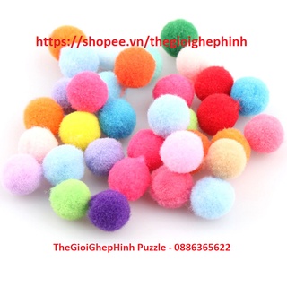 300 Hạt Pompom Nhiều Kích Thước,Màu Sắc