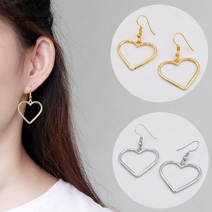 (2 mẫu) Khuyên tai trái tim bông tai tình yêu trang sức phụ kiện nữ bông tai phong cách Hàn Quốc dễ thương