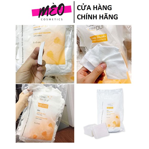 Bông tẩy trang Pháp Tetra Medical Carrés de Coton 600 miếng