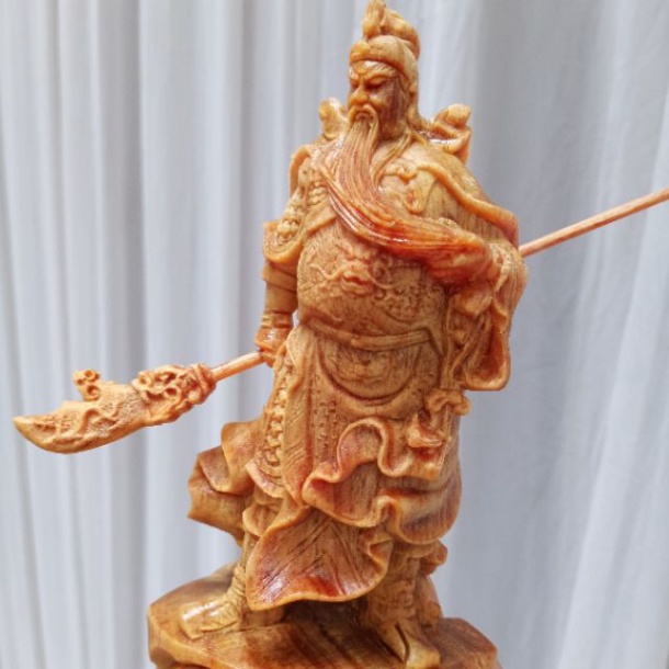 [GIA RE] Tượng Quan công gỗ huyết long cao 20 cm