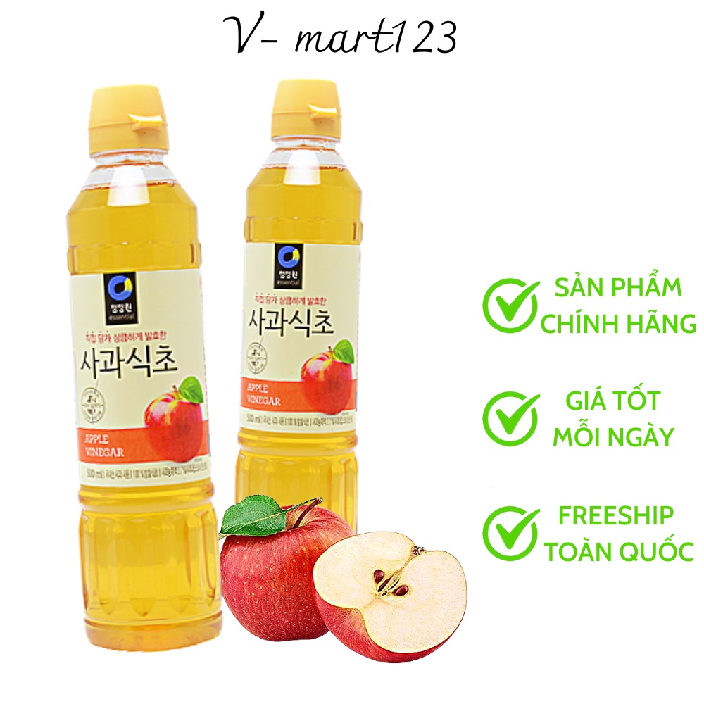 Giấm Táo Daesang Hàn Quốc 500ml Chính Hãng