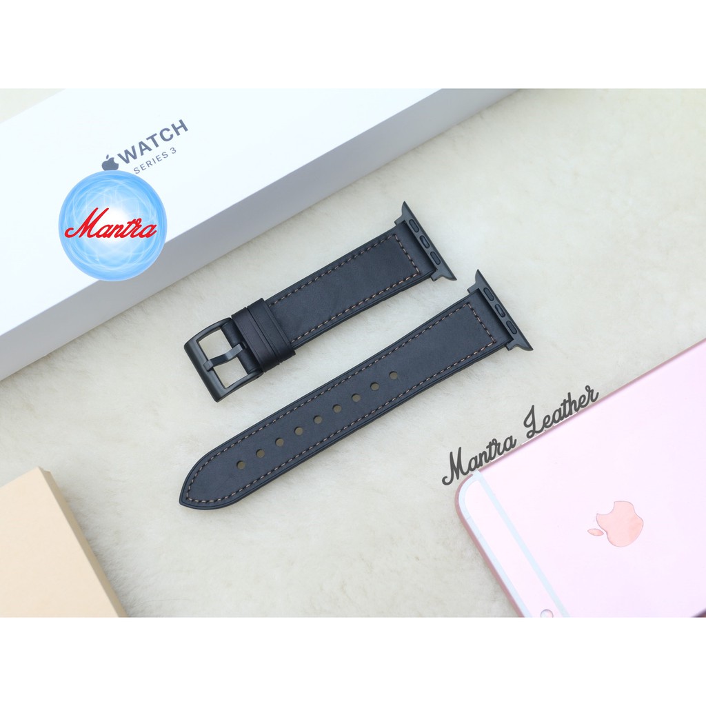 Dây da Vintage thay thế dành cho Apple watch 1,2,3,4,5,6,7