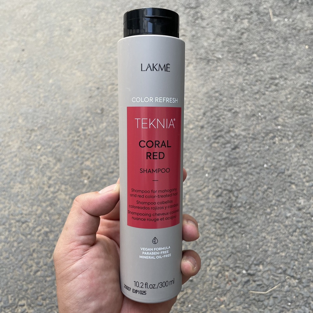 Dầu gội cho tóc nhuộm đỏ Lakme Teknia Coral Red Shampoo Color Refresh 300ml ( New 2022 )