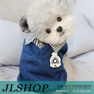 Áo Len Giữ Ấm Giả Hai Lớp Thời Trang Cho Cún Cưng