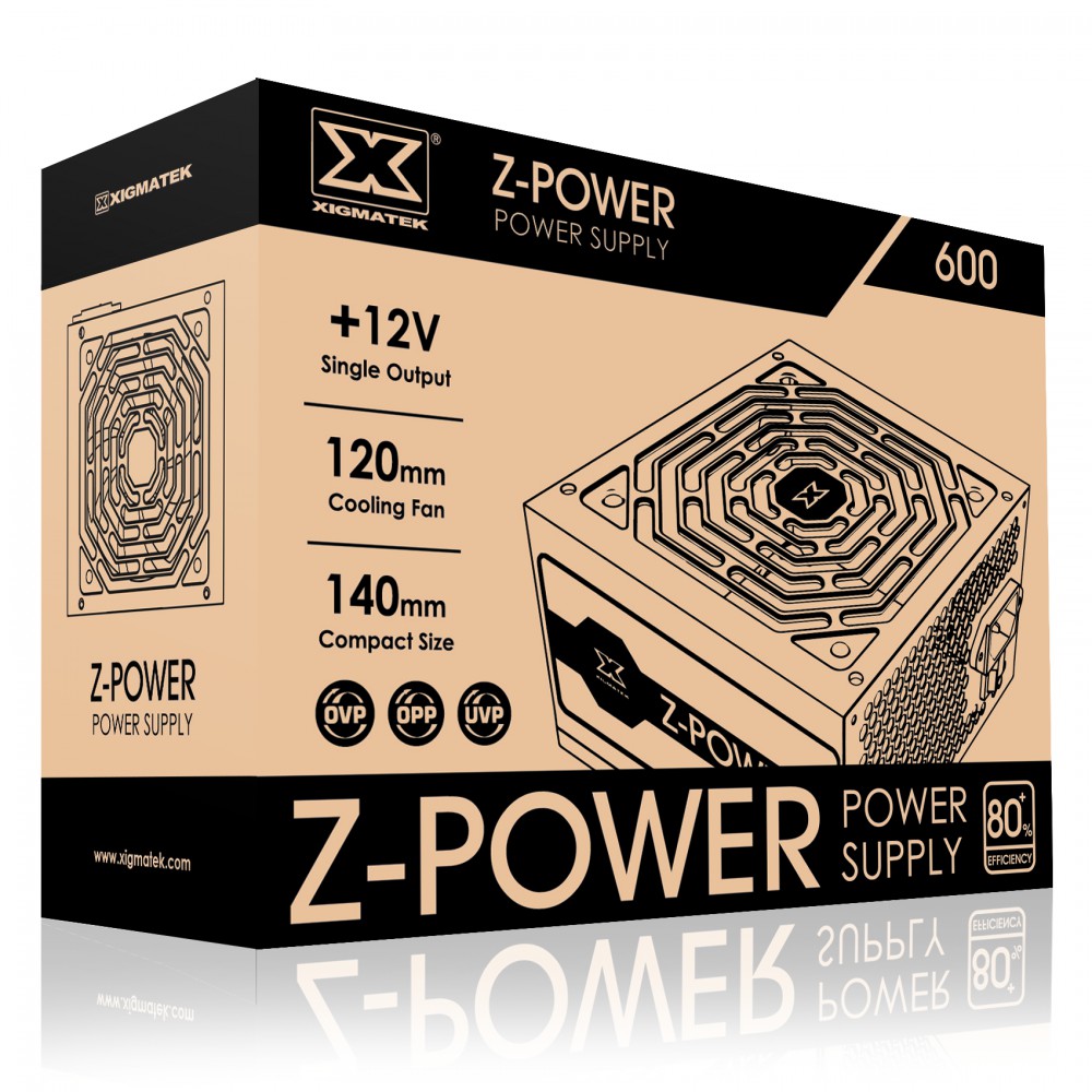 Nguồn Xigmatek Z-Power 600 Công Suất Thật 500W - New - Chính hãng Mai Hoàng - BH 36 Tháng